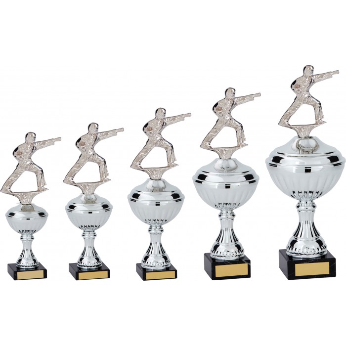 PUNCH STANCE METAL MARTIAL ARTS TROPHY  - AVAILABLE IN 5 SIZES